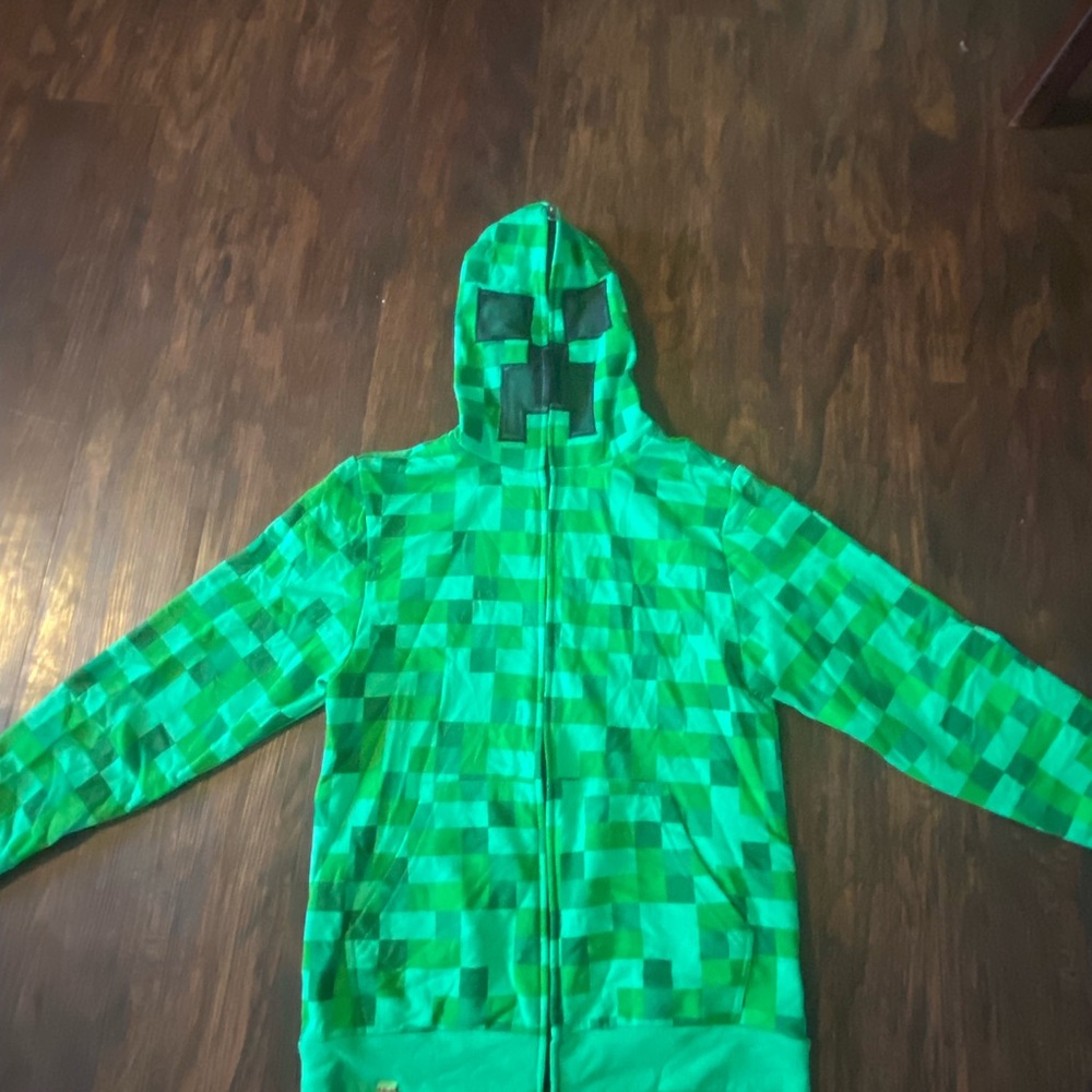 green creeper full zip hoodie